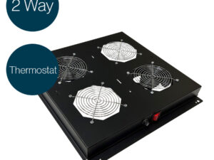 Lande 2-Fan Roof-Mounted Fan Tray with Thermostat – Black Lande 2-Fan Roof-Mounted Fan Tray with Thermostat – Black