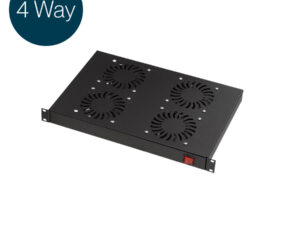 Lande 4-Fan 1U Rack-Mounted Fan Tray – On/Off Switch – Black Lande 4-Fan 1U Rack-Mounted Fan Tray – On/Off Switch – Black