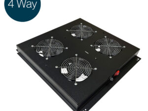 Lande 4-Fan Roof-Mounted Fan Tray – On/Off Switch – Black