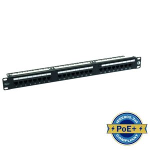 Ultima 24-Port Cat6 Patch Panel – 1U Unshielded