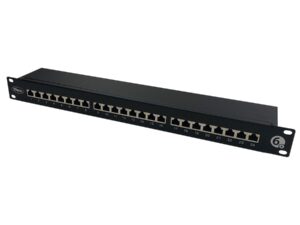 Ultima 24-Port Cat6A Patch Panel – 1U Shielded Ultima 24-Port Cat6A Patch Panel – 1U Shielded