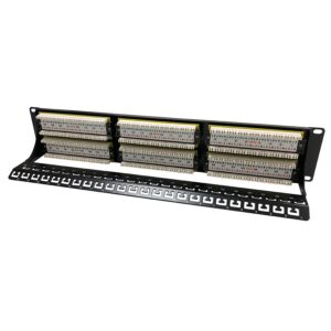 Ultima 48-Port Cat6 Patch Panel – 2U Unshielded