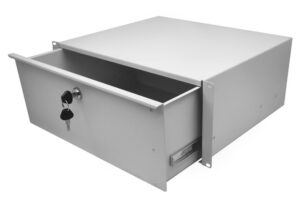 4U 19 inch Rack Mount Drawer - 340mm Deep - Grey