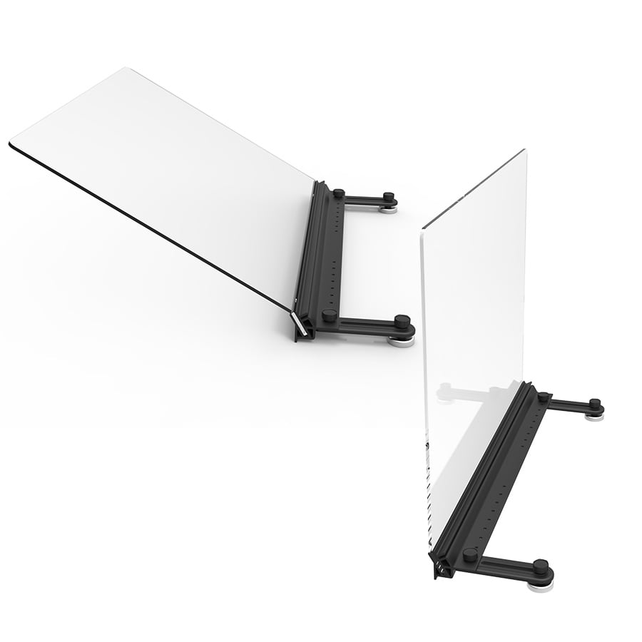 Angled and vertical AisleLok rack-top baffles