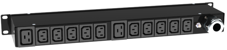 iPower Lite 1U monitored rack PDU – rear outlets