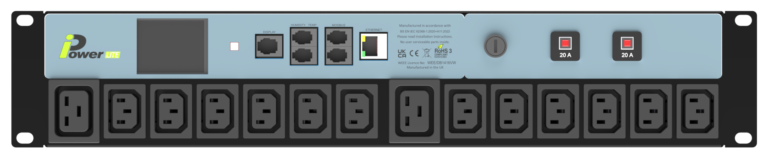 iPower Lite 2U monitored rack PDU – front view
