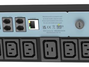 iPower Lite 2U monitored rack PDU – angled view