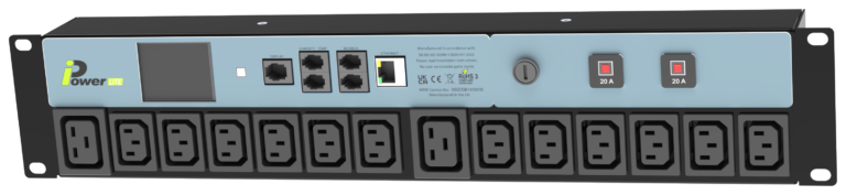 iPower Lite 2U monitored rack PDU – angled view
