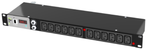 iPower REM 1U monitored rack PDU with 12 C13 outlets, example 32A configuration