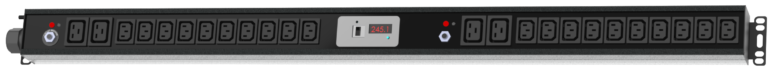 iPower REM vertical monitored rack PDU – angled view iPower REM vertical monitored rack PDU – angled view