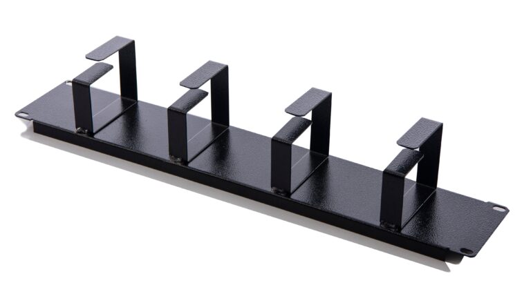 Example horizontal cable management for the UK-made cabinet range