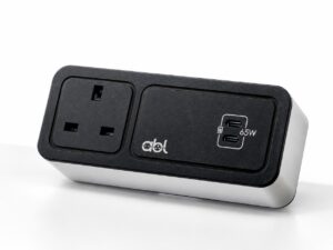 ABL Axis65 black 65W – illuminated detail view